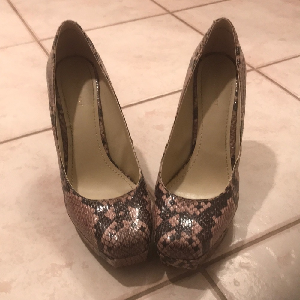 Barely worn snakeskin heels